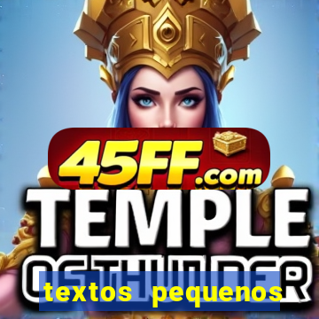 textos pequenos para alfabetizar